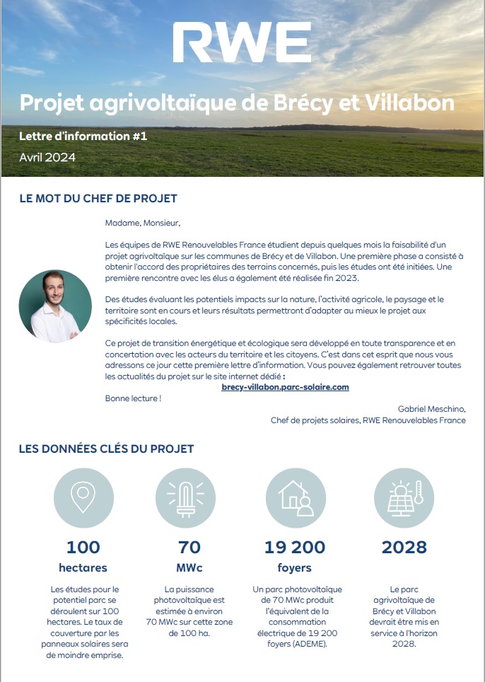 Lettre d'information n°1